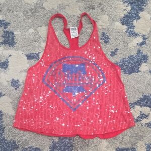 PINK Victoria's Secret Red Sequin Tank Top